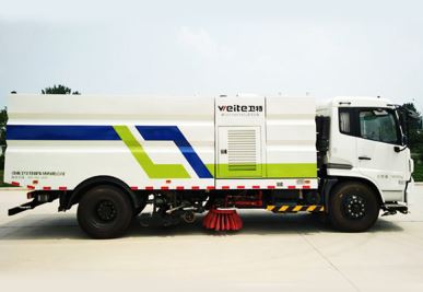 Spazzino stradale e lavaggio camion
